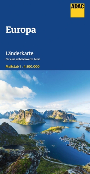 ADAC Länderkarte Europa 1:4,5 Mio.. ADAC, 2025.