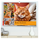 Rote Katzen (hochwertiger Premium Wandkalender 2025 DIN A2 quer), Kunstdruck in Hochglanz