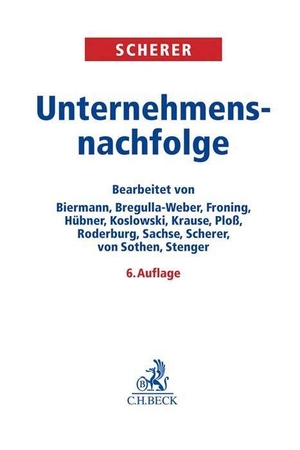 Sudhoff, Heinrich. Unternehmensnachfolge. C.H. Beck, 2019.