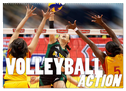Volleyball Action (Wandkalender 2024 DIN A2 quer), CALVENDO Monatskalender
