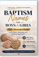Baptism Names for Boys and Girls