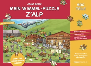 Geser, Celine. Mein Wimmel-Puzzle z'Alp. Weber Verlag, 2023.