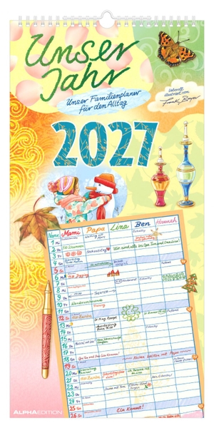 Neumann Verlage GmbH & Co KG (Hrsg.). Unser Jahr - Unser Familienplaner für den Alltag 2027 - Familienkalender 22x45 cm mit 5 Spalten, Schulferien & Stundenplänen, ideal für Familien mit Kindern. Neumann Verlage GmbH & Co, 2026.