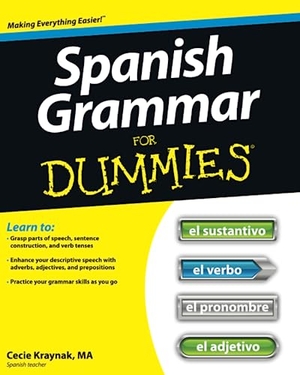 Kraynak, Cecie. Spanish Grammar For Dummies. John Wiley & Sons Inc, 2012.
