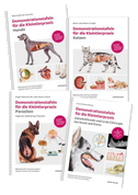 Demonstrationstafeln für die Kleintierpraxis Hund, Katze, Parasiten und Zahnheilkunde 4 Bde. im SET