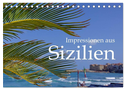 Impressionen aus Sizilien (Tischkalender 2024 DIN A5 quer), CALVENDO Monatskalender