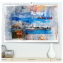 Hamburg on the wall (hochwertiger Premium Wandkalender 2024 DIN A2 quer), Kunstdruck in Hochglanz