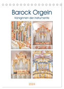 Barock Orgeln, Königinnen der Instrumente (Tischkalender 2024 DIN A5 hoch), CALVENDO Monatskalender
