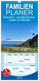 Familienplaner 2024 - Kanaren - wunderschöne Inseln im Atlantik mit 5 Spalten (Wandkalender, 21 x 45 cm) CALVENDO