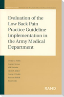 Evaluation of the Low Back Pain Practice Guideline Implementation in the Army Medical Department