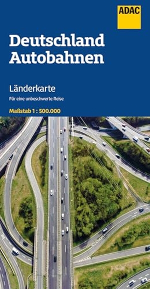ADAC Länderkarte Deutschland Autobahnen 1:500.000 - Straßenkarte und Autokarte. ADAC, 2026.