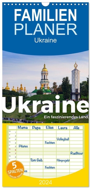 Scott, M.. Familienplaner 2024 - Ukraine - Ein faszinierendes Land. mit 5 Spalten (Wandkalender, 21 x 45 cm) CALVENDO - Begleiten Sie uns auf eine erstklassige Entdeckungsreise in die Ukraine.. Calvendo, 2023.