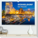 Düsseldorf bei Nacht (Premium, hochwertiger DIN A2 Wandkalender 2022, Kunstdruck in Hochglanz)