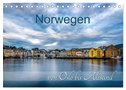 Norwegen von Oslo bis Ålesund (Tischkalender 2024 DIN A5 quer), CALVENDO Monatskalender