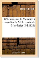 Réflexions Sur Le Mémoire À Consulter de M. Le Comte de Montlosier
