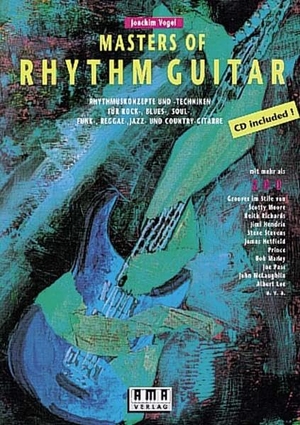 Vogel, Joachim. Masters of Rhythm Guitar. Mit CD - Rhythmuskonzepte und -techniken für Rock-, Blues-, Soul-, Funk-, Reggae-, Jazz- und Country-Gitarre. Mit mehr als 200 Grooves. Ama Verlag, 1992.