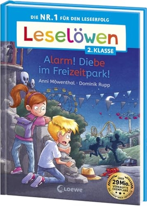 Möwenthal, Anni. Leselöwen 2. Klasse - Alarm! Diebe im Freizeitpark! - Die Nr. 1 für den Leseerfolg - Mit Leselernschrift ABeZeh - Erstlesebuch für Kinder ab 7 Jahren. Loewe Verlag GmbH, 2024.