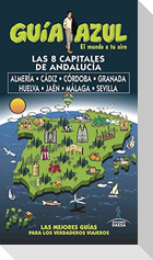 Las 8 capitales de Andalucía : Almería, Cádiz, Córdoba, Granada, Huelva, Jaén y Málaga y Sevilla