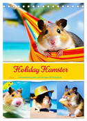 Holiday Hamster - Urlaubsfeeling pur mit sonnigen KI Hamstern (Tischkalender 2024 DIN A5 hoch), CALVENDO Monatskalender