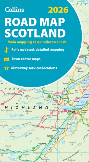 Collins. 2026 Collins Road Map of Scotland - Folded Road Map. HarperCollins UK, 2025.