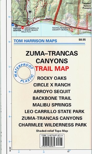 Harrison, Tom. Zuma-Trancas Canyons Trail Map. Tom Harrison Maps, 2012.