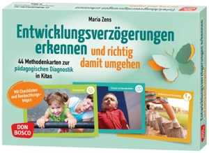 Zens, Maria. Entwicklungsverzögerungen erkennen und richtig damit umgehen - 44 Methodenkarten zur pädagogischen Diagnostik in Kitas - Mit Checklisten und Beobachtungsbögen zur Anamnese von Entwicklungsstörungen. Don Bosco Medien GmbH, 2023.