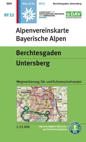 Alpenverein, Deutscher (Hrsg.). Berchtesgaden, Untersberg - Topographische Karte 1:25.000 mit Wegmarkierung, Ski- und Schneeschuhrouten. Deutscher Alpenverein, 2024.