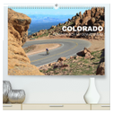 Colorado - Höhenrausch mit dem Rennrad (hochwertiger Premium Wandkalender 2025 DIN A2 quer), Kunstdruck in Hochglanz