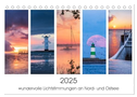 2025 - wundervolle Lichtstimmungen an Nord- und Ostsee (Tischkalender 2025 DIN A5 quer), CALVENDO Monatskalender