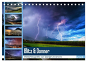 Blitz & Donner (Tischkalender 2024 DIN A5 quer), CALVENDO Monatskalender