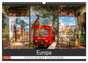 Europa Foto-Kunst Collagen (Wandkalender 2024 DIN A3 quer), CALVENDO Monatskalender