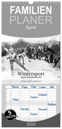 Familienplaner 2025 - Wintersport und Wettbewerb mit 5 Spalten (Wandkalender, 21 x 45 cm) CALVENDO