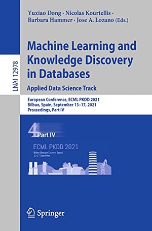 Dong, Yuxiao / Jose A. Lozano et al (Hrsg.). Machine Learning and Knowledge Discovery in Databases. Applied Data Science Track - European Conference, ECML PKDD 2021, Bilbao, Spain, September 13¿17, 2021, Proceedings, Part IV. Springer International Publishing, 2021.