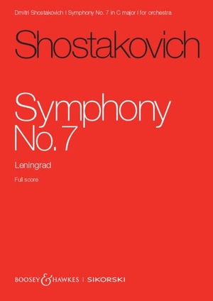 Sinfonie Nr. 7 - Leningrad. op. 60. Orchester. Studienpartitur.. Sikorski Musikverlage, 2024.