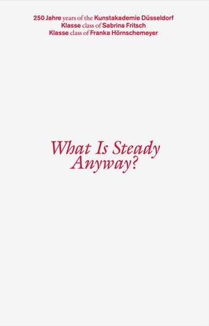 Bosch, Julika / Nele Kaczmarek et al (Hrsg.). What Is Steady Anyway? - 250 years of the Kunstakademie Düsseldorf. Class of Sabrina Fritsch. Class of Franka Hörnschemeyer. Verlag Kettler, 2024.