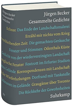 Becker, Jürgen. Gesammelte Gedichte - 1971-2022. Suhrkamp Verlag AG, 2022.