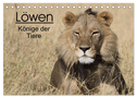 Löwen - Könige der Tiere (Tischkalender 2025 DIN A5 quer), CALVENDO Monatskalender