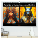 Ägyptische Königinnen und Götter. Fantasy-Illustrationen von einem alten Reich (hochwertiger Premium Wandkalender 2024 DIN A2 quer), Kunstdruck in Hochglanz