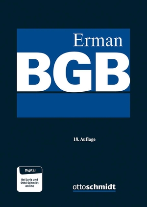 Aderhold, Lutz / Blankenburg, Daniel et al. BGB - Kommentar mit Nebengesetzen (AGG, BeurkG, BVersTG, EGBGB, ErbbauRG, ProdhaftG, VBVG, VersAusglG, WEG - teils in Auszügen) und Internationalem Privatrecht. Schmidt , Dr. Otto, 2026.