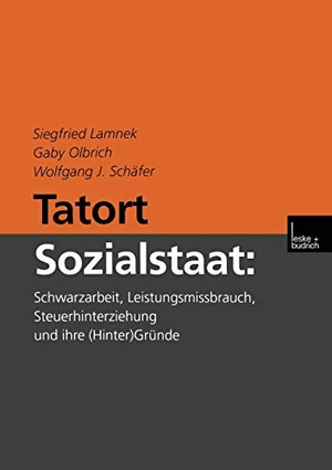 Lamnek, Siegfried / Schäfer, Wolfgang J. et al. Tatort Sozialstaat - Schwarzarbeit, Leistungsmissbrauch, Steuerhinterziehung und ihre (Hinter)Gründe. VS Verlag für Sozialwissenschaften, 2000.