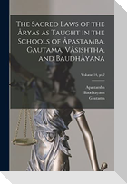 The Sacred Laws of the Âryas as Taught in the Schools of Âpastamba, Gautama, Vâsishtha, and Baudhâyana; Volume 14, pt.2