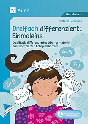 Pohlmann, Stefanie. Dreifach differenziert Einmaleins - Qualitativ differenziertes Übungsmaterial zum kompletten Lehrplanbereich (2. bis 4. Klasse). Auer Verlag i.d.AAP LW, 2024.