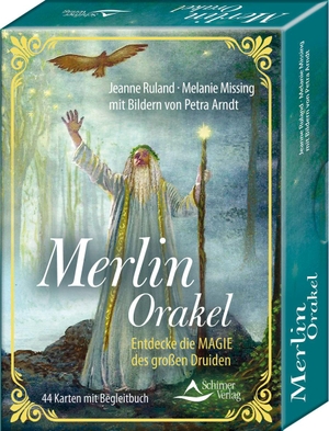 Ruland, Jeanne / Missing, Melanie et al. Merlin-Orakel - Entdecke die Magie des großen Druiden - - 44 Karten mit Begleitbuch. Schirner Verlag, 2020.