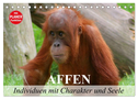 Affen - Individuen mit Charakter und Seele (Tischkalender 2024 DIN A5 quer), CALVENDO Monatskalender