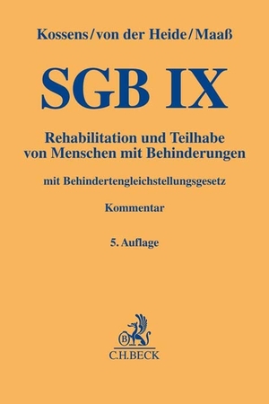 Kossens, Michael / Dirk von der Heide et al (Hrsg.). SGB IX - Rehabilitation und Teilhabe von Menschen mit Behinderungen mit Behindertengleichstellungsgesetz. C.H. Beck, 2023.