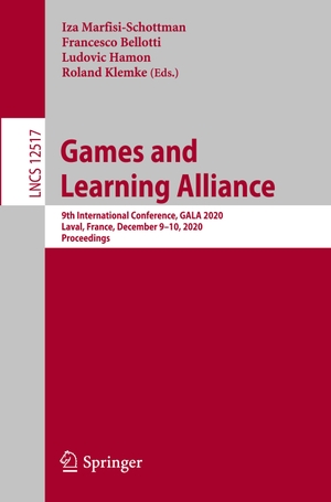 Marfisi-Schottman, Iza / Roland Klemke et al (Hrsg.). Games and Learning Alliance - 9th International Conference, GALA 2020, Laval, France, December 9¿10, 2020, Proceedings. Springer International Publishing, 2020.