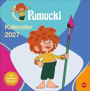 Pumuckl Broschurkalender 2027 - Praktischer Wandplaner für Kobold-Fans mit frechen Pumuckl-Sprüchen, Illustrationen und Platz für Eintragungen. Format 29,5 x 30 cm. Heye, 2026.