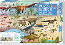 Puzzle & Buch: Die Zeit der Dinosaurier