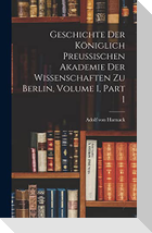 Geschichte Der Königlich Preussischen Akademie Der Wissenschaften Zu Berlin, Volume 1, part 1