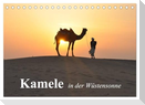 Kamele in der Wüstensonne (Tischkalender 2025 DIN A5 quer), CALVENDO Monatskalender